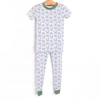 Pacific Palms Bamboo Pajama Short Sleeve Set, Green