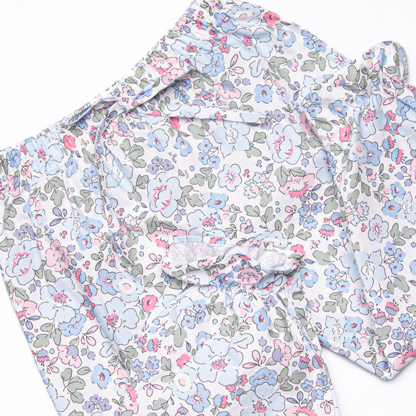 Petals in the Park Pant Set, Blue