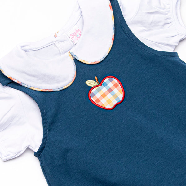 Cortland Class Applique Dress Set, Blue