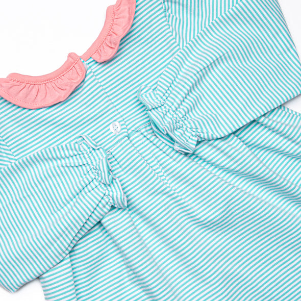 Amelia Legging Set, Pink and Mint Stripe