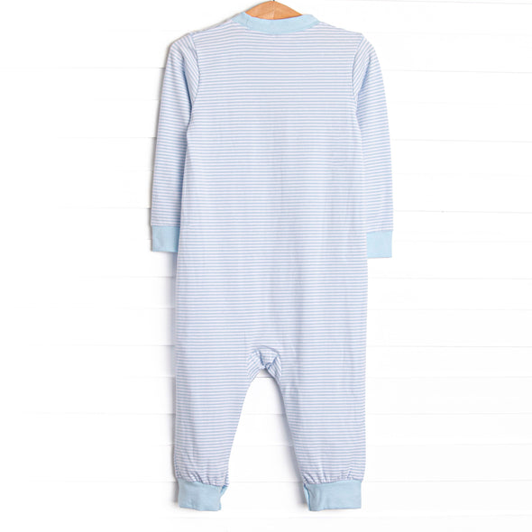 Helicopter Applique Romper, Blue