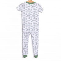 Pacific Palms Bamboo Pajama Short Sleeve Set, Green