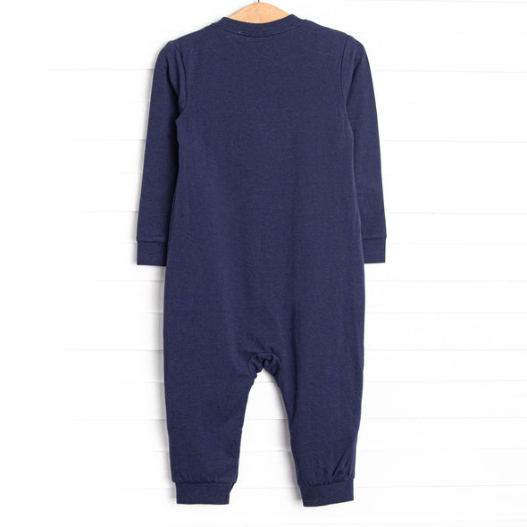 Carrying Your Love Applique Romper, Navy