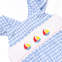 Sailing Into Summer Smocked Bubble, Blue
