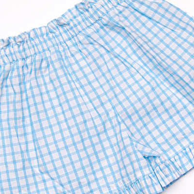 Magic Memories Smocked Ruffle Short Set, Blue