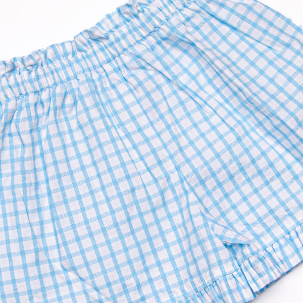 Magic Memories Smocked Ruffle Short Set, Blue