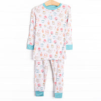 Don't Be Chai Bamboo Pajama Set, Blue