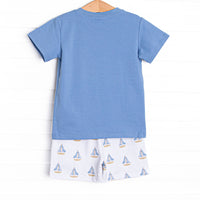 Sea Breeze and Sails Short Set, Blue