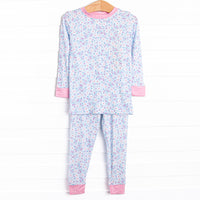 Daisy Dreamer Bamboo Pajama Set, Blue