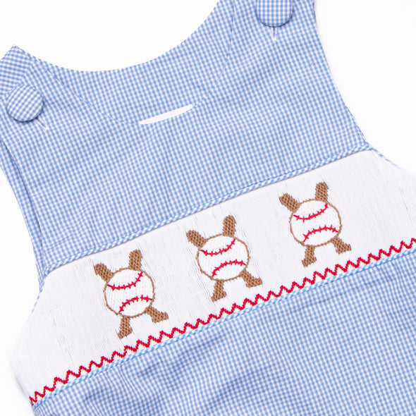 Homerun Hitter Smocked Bubble, Blue