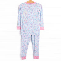 Daisy Dreamer Bamboo Pajama Set, Blue