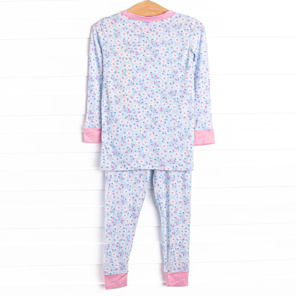 Daisy Dreamer Bamboo Pajama Set, Blue