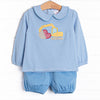 Scoop of Love Applique Bloomer Set, Blue