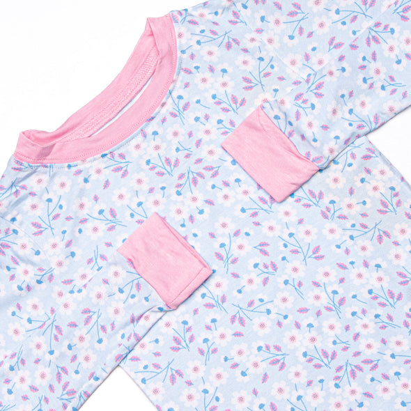 Daisy Dreamer Bamboo Pajama Set, Blue