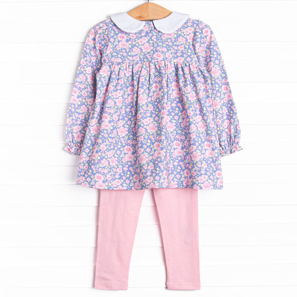 Pop of Posies Legging Set, Pink