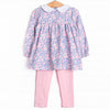 Pop of Posies Legging Set, Pink