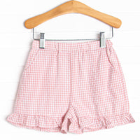 Woven Girl Ruffle Pocket Shorts