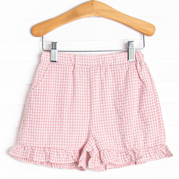 Woven Girl Ruffle Pocket Shorts