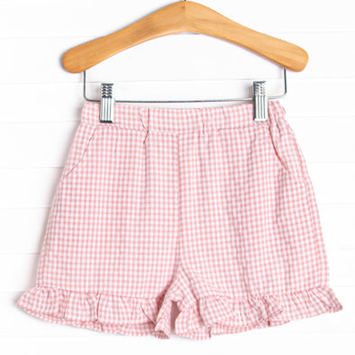 Woven Girl Ruffle Pocket Shorts