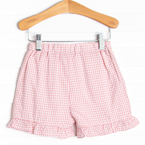 Woven Girl Ruffle Pocket Shorts