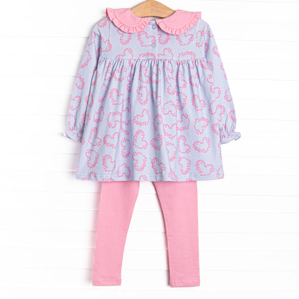 Decorative Delivery Legging Set, Blue