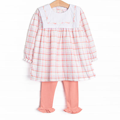 Autumn Breeze Beauty Ruffle Legging Set, Pink