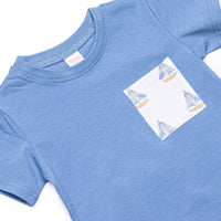 Sea Breeze and Sails Short Set, Blue