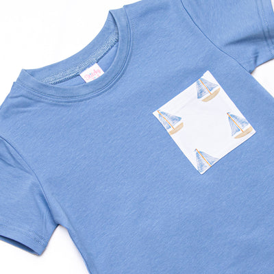 Sea Breeze and Sails Short Set, Blue