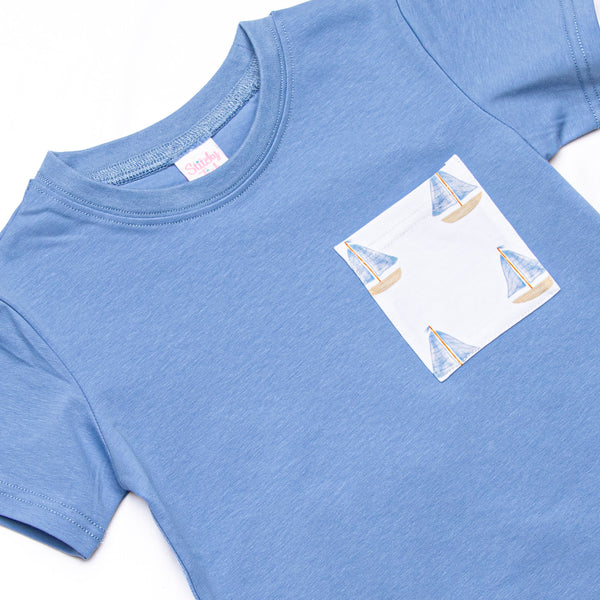Sea Breeze and Sails Short Set, Blue