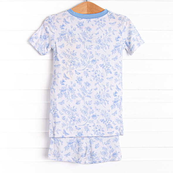 Timeless Toile Bamboo Pajama Short Set, Blue