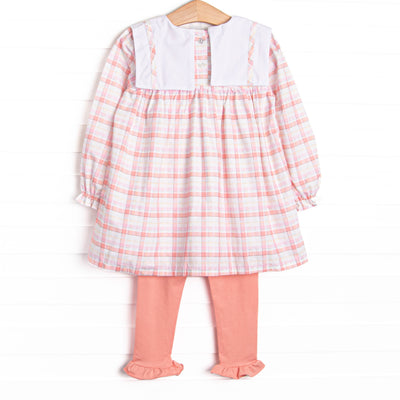 Autumn Breeze Beauty Ruffle Legging Set, Pink