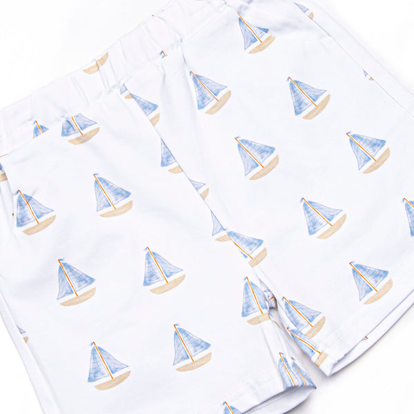 Sea Breeze and Sails Short Set, Blue