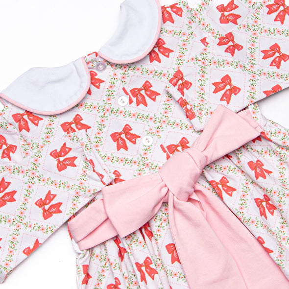 Quaintly Quilted Dress, Pink