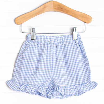 Woven Girl Ruffle Pocket Shorts
