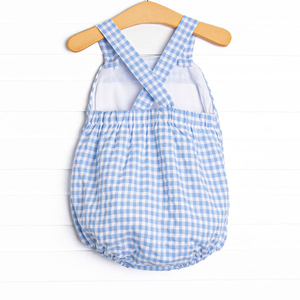 Sailing Into Summer Smocked Sunsuit, Blue