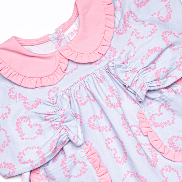 Decorative Delivery Legging Set, Blue