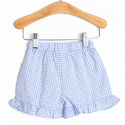 Woven Girl Ruffle Pocket Shorts