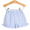 Woven Girl Ruffle Pocket Shorts