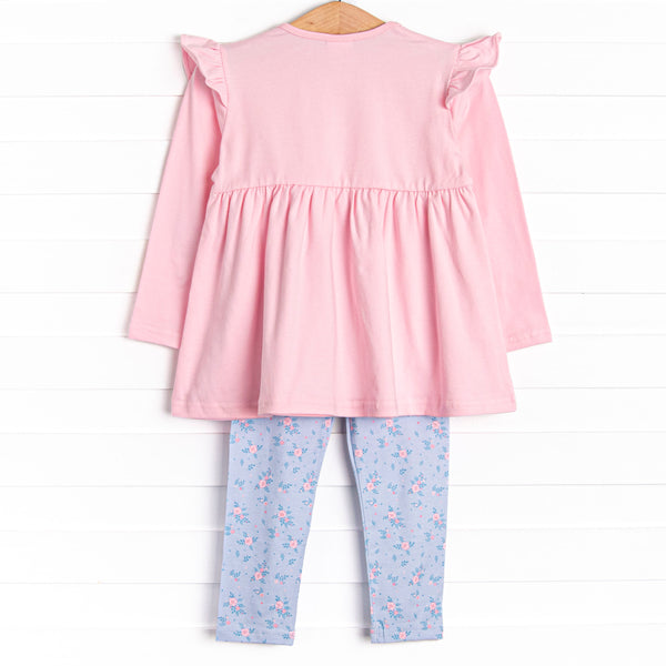 Blue Magnolia Legging Set, Pink