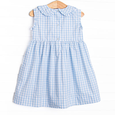 Apple Tart Trio Smocked Dress, Blue