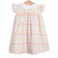 Problem Solver Plaid Collared Dress, Red