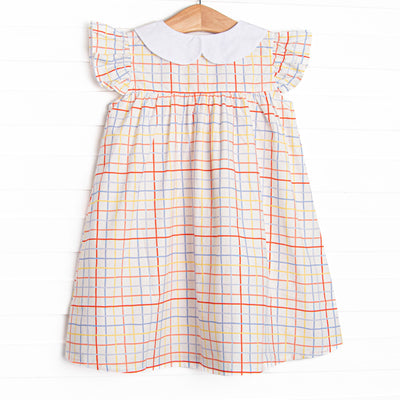 Problem Solver Plaid Collared Dress, Red