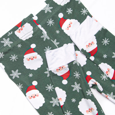 Seasonal Snowfall Bamboo Pajama Set, Green