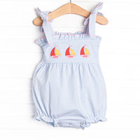 All Hands on Deck Applique Bubble, Blue Stripe