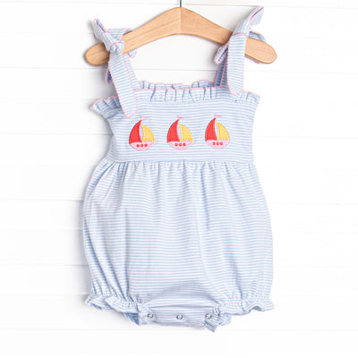 All Hands on Deck Applique Bubble, Blue Stripe