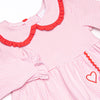 Get-together Galentine Applique Diaper Set, Pink
