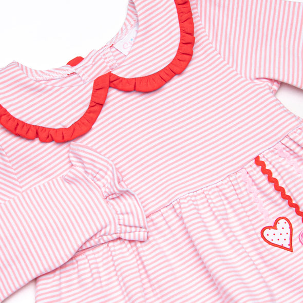 Get-together Galentine Applique Diaper Set, Pink