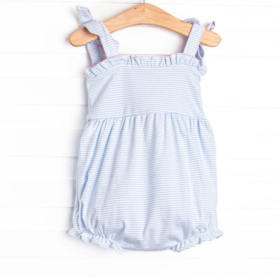 All Hands on Deck Applique Bubble, Blue Stripe