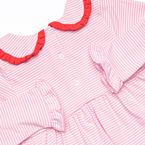 Get-together Galentine Applique Diaper Set, Pink