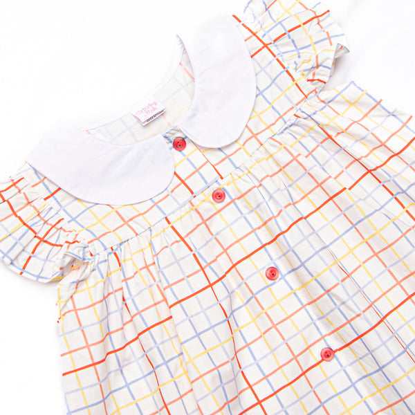 Problem Solver Plaid Collared Dress, Red